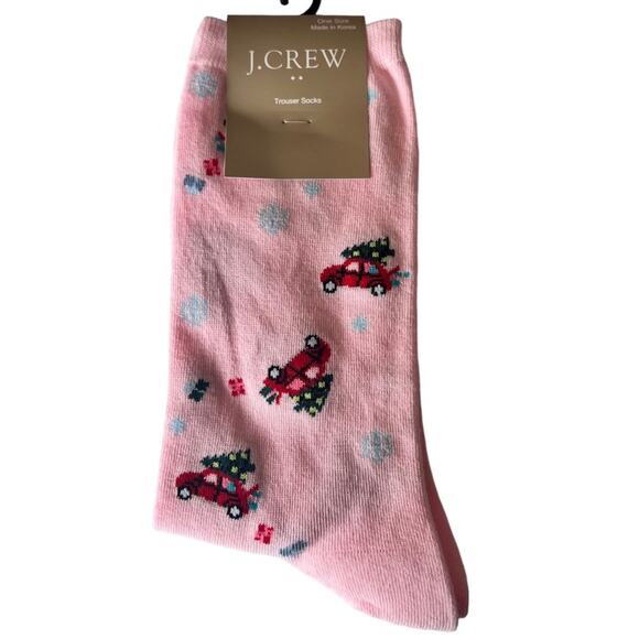 J.Crew Women's Christmas Holiday Theme style Trouser Socks One Size NWT - Picture 1 of 8